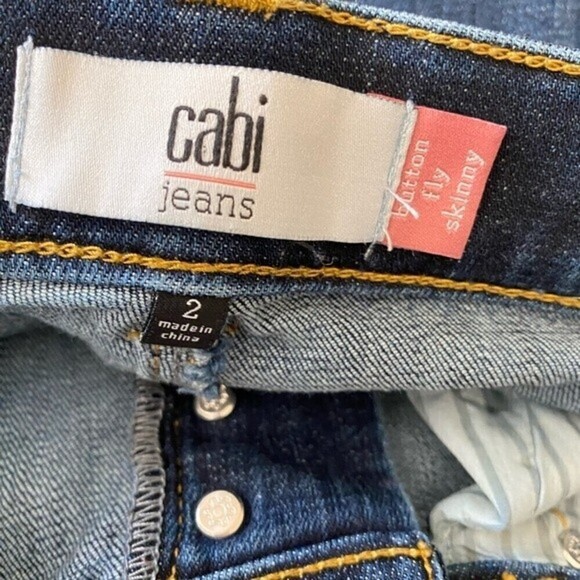 Cabi Button Fly Skinny Jeans Women's Stretch Button Front Denim Pants - Picture 10 of 11